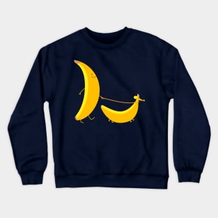 Funny banana with banana dachshund Crewneck Sweatshirt